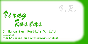 virag rostas business card